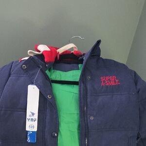 Super A Smile Navy Jacket with Green Lining